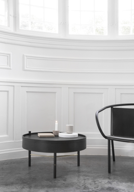Audo Copenhagen Turning salontafel wit eiken/chroom