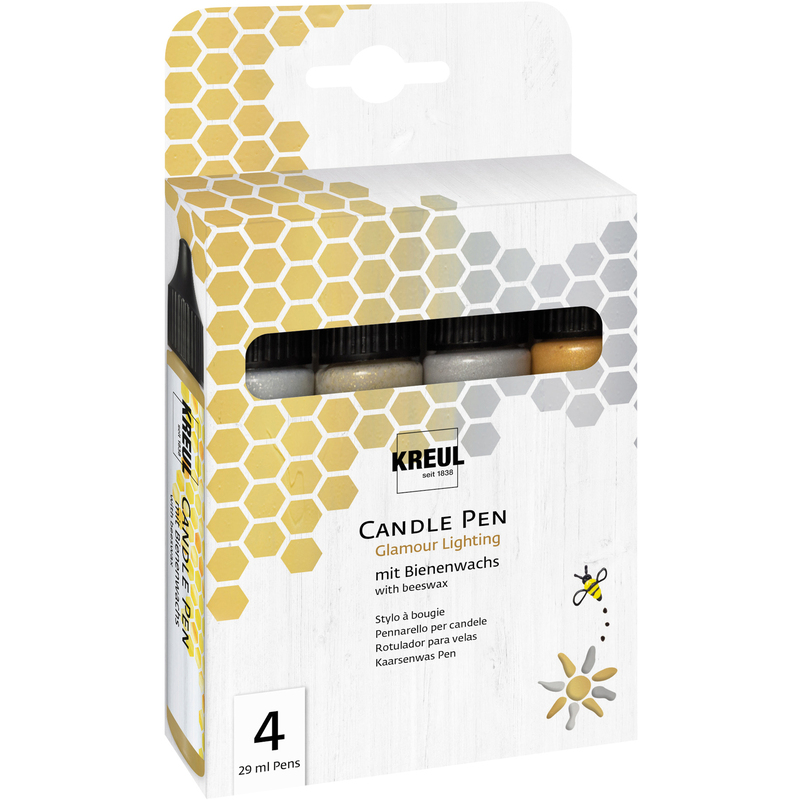 KREUL CandlePen Glamour Lighting, 4 Stück, gold/silber