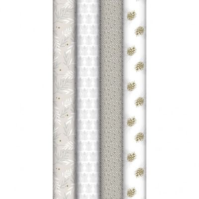 Clairefontaine Excellia Christmas - Papier cadeau - 70 cm x 2 m - naturel - différents modèles disponibles