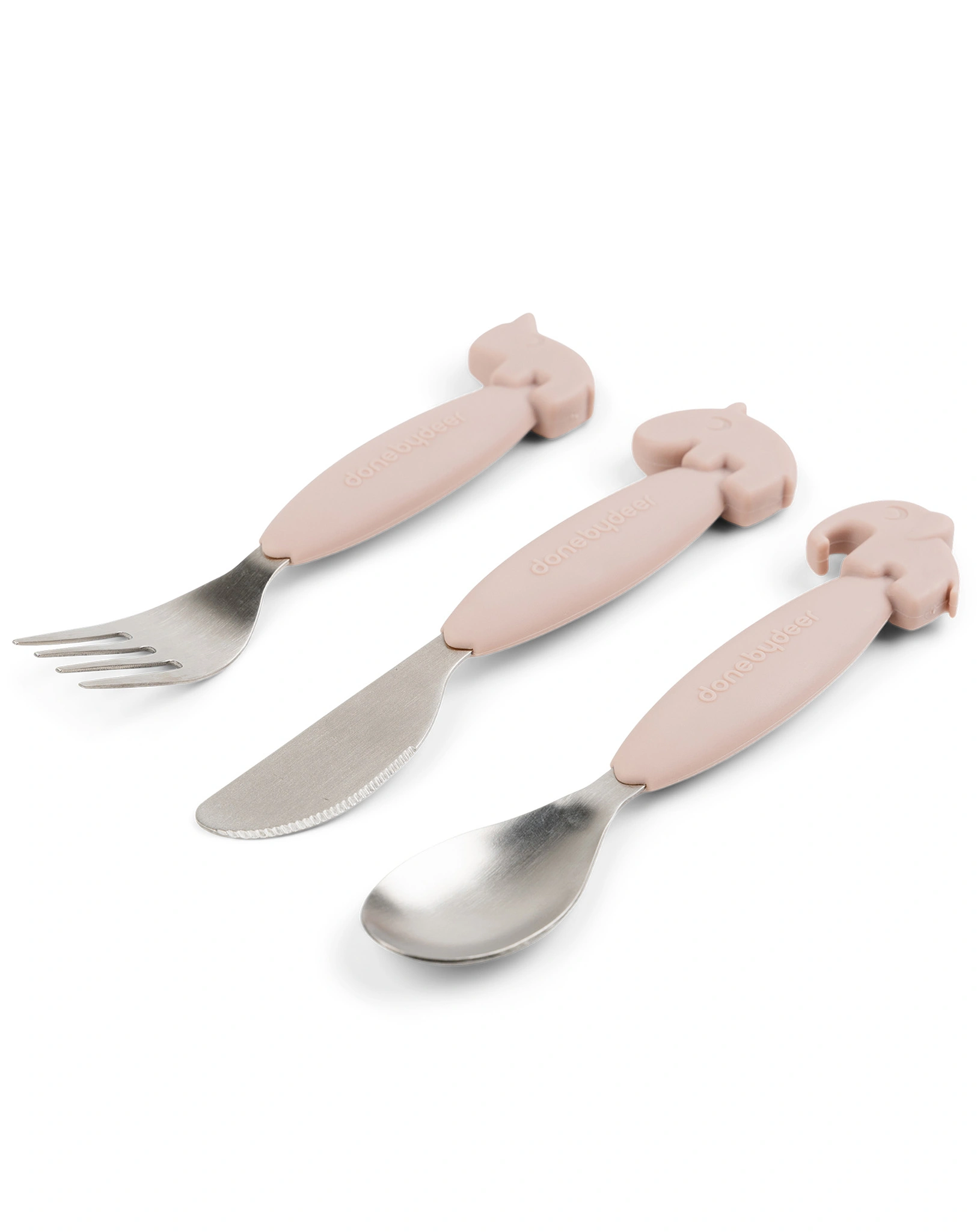 Besteckset EASY-GRIP - DEER FRIENDS 3-teilig in rosa