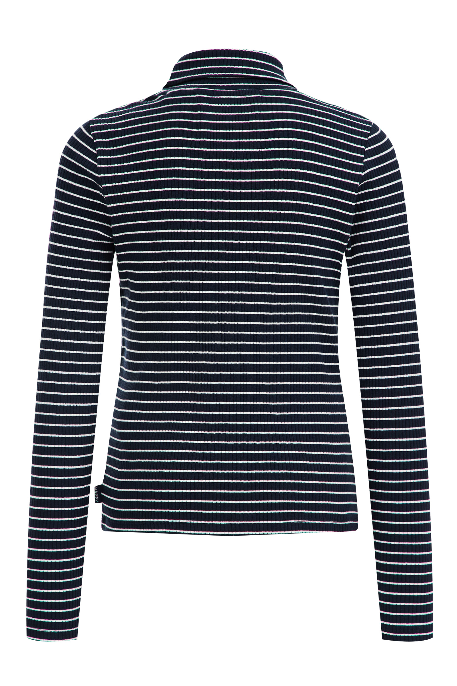 Meisjes top met col en gestreept dessin WE Fashion Blauw