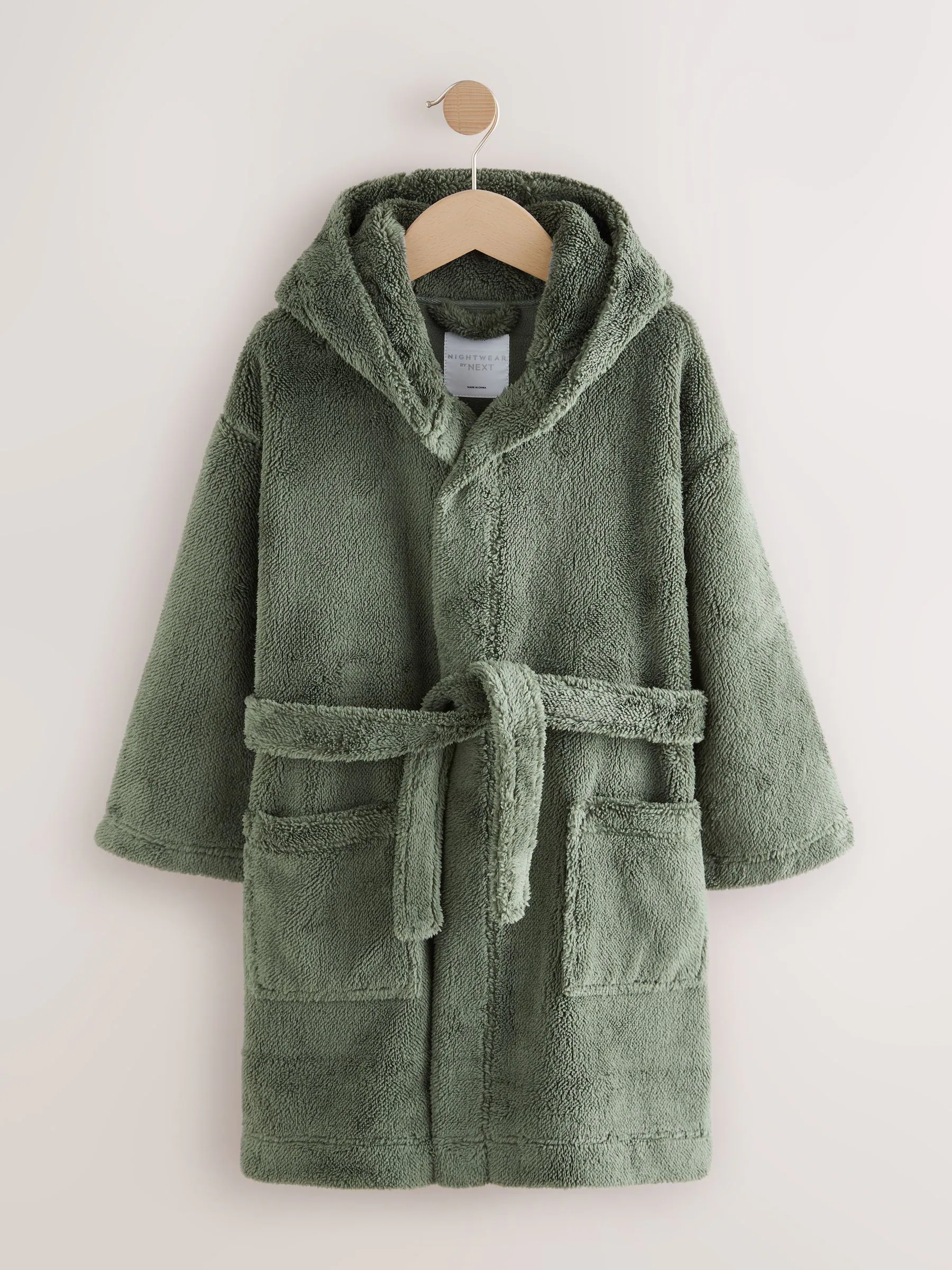 Grijs-groen - Fleece badjas (1,5-16jr)