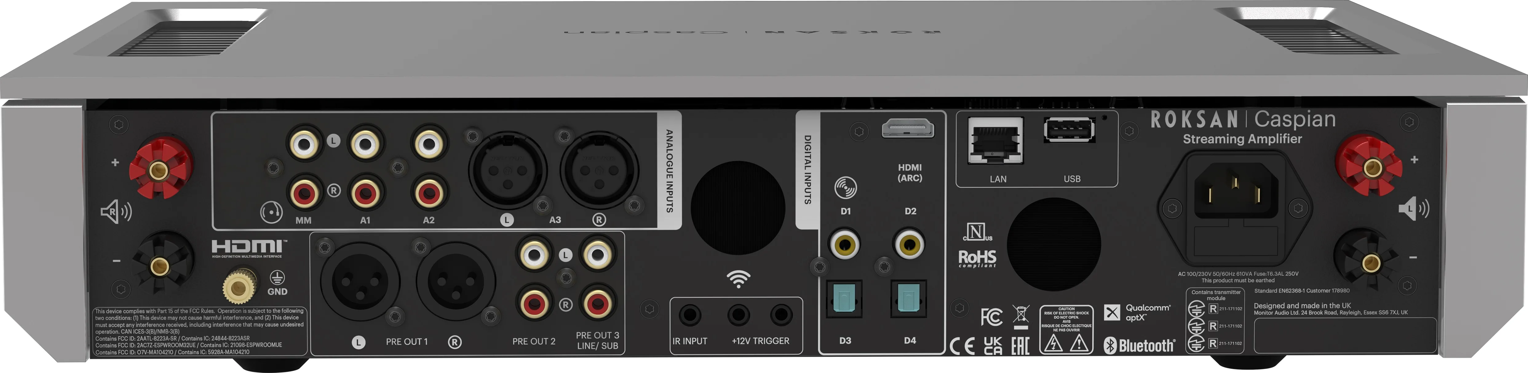 Roksan Caspian 4G BluOS Silver Amplis hi-fi stéréo