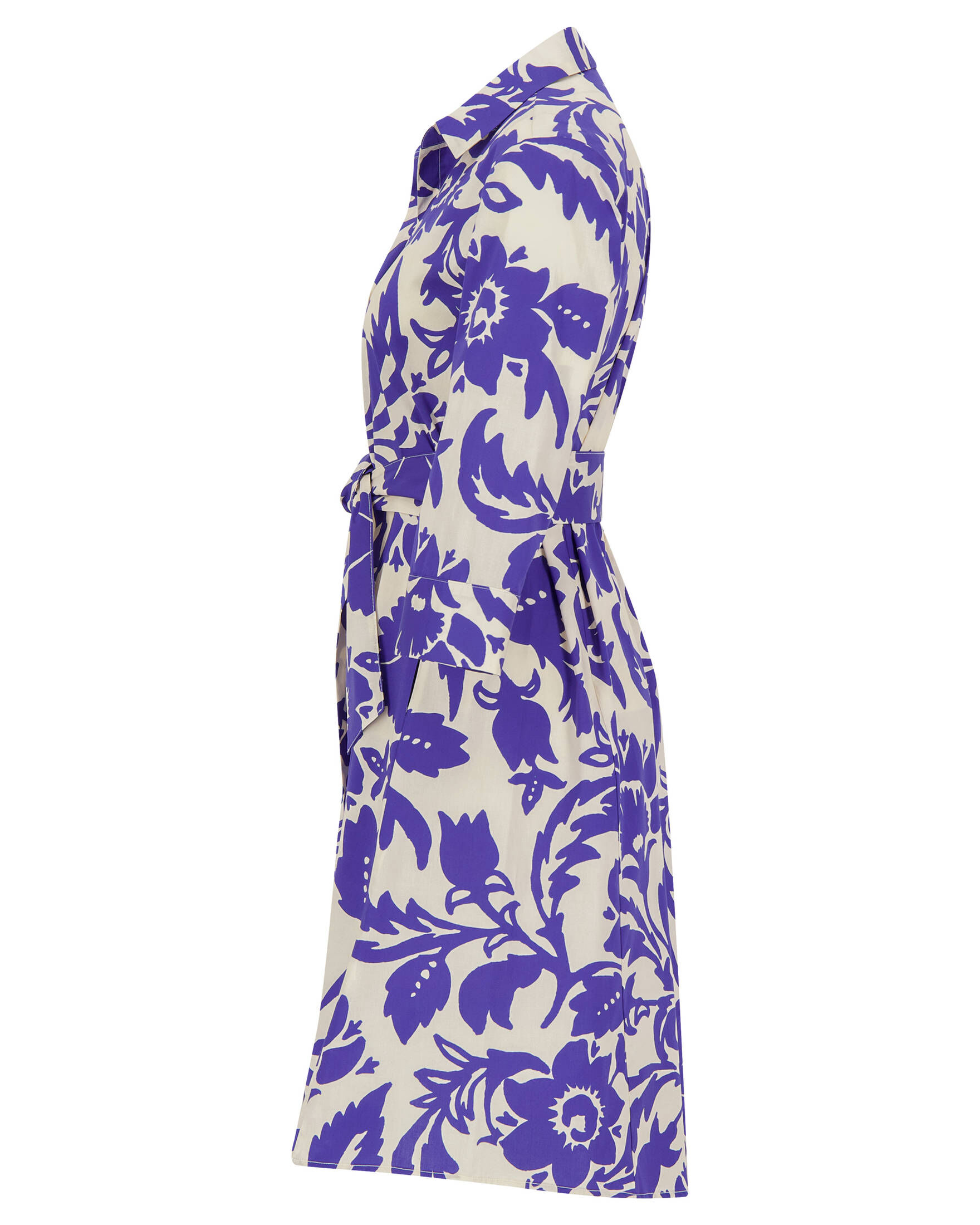 Rossana Diva| Damen Hemdblusenkleid 3/4-Arm