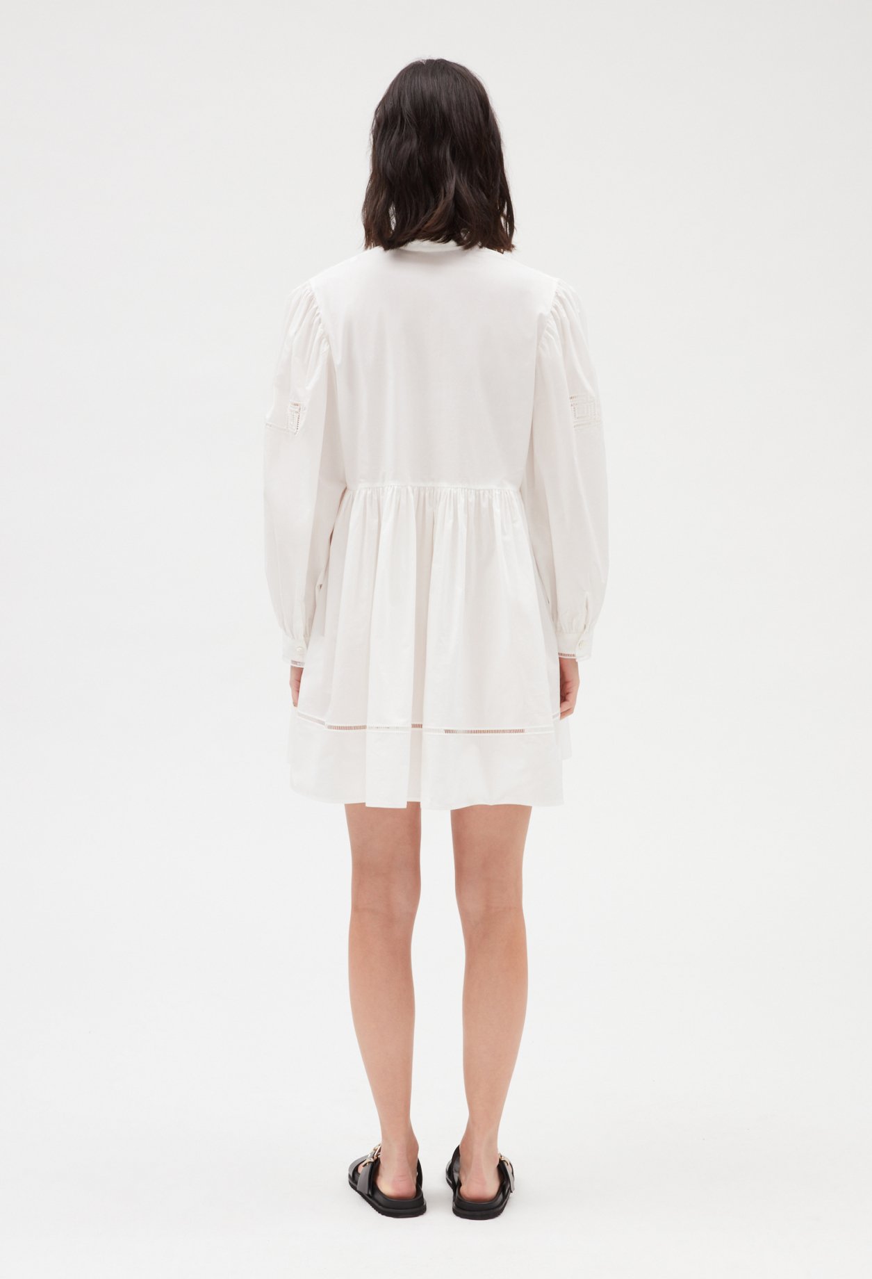 Robe courte coton brode blanc