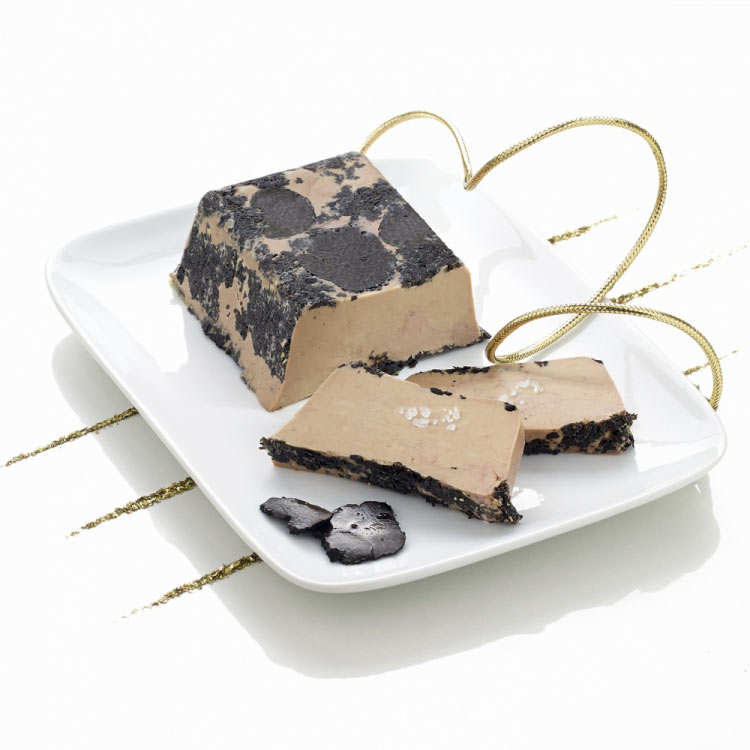 Signature de foie gras entier mi-cuit et de truffes noires du Périgord (10% de truffes noires)