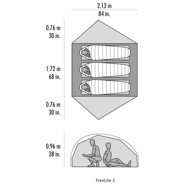 MSR - Freelite 3 Person Tent V4 - Tente 3 places