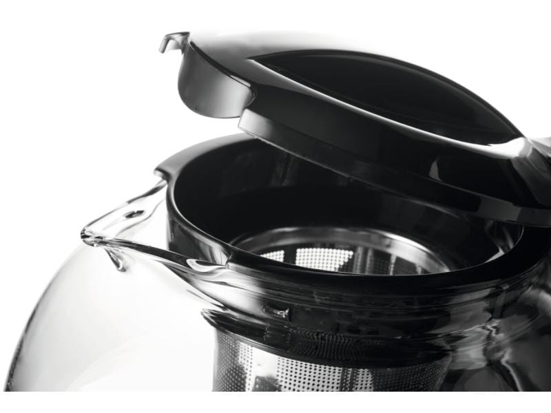 Montana Teekanne Assam 1 l, Schwarz/Transparent Teebereiter
