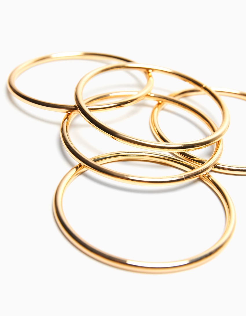Conjunto de 5 pulseiras rígidas