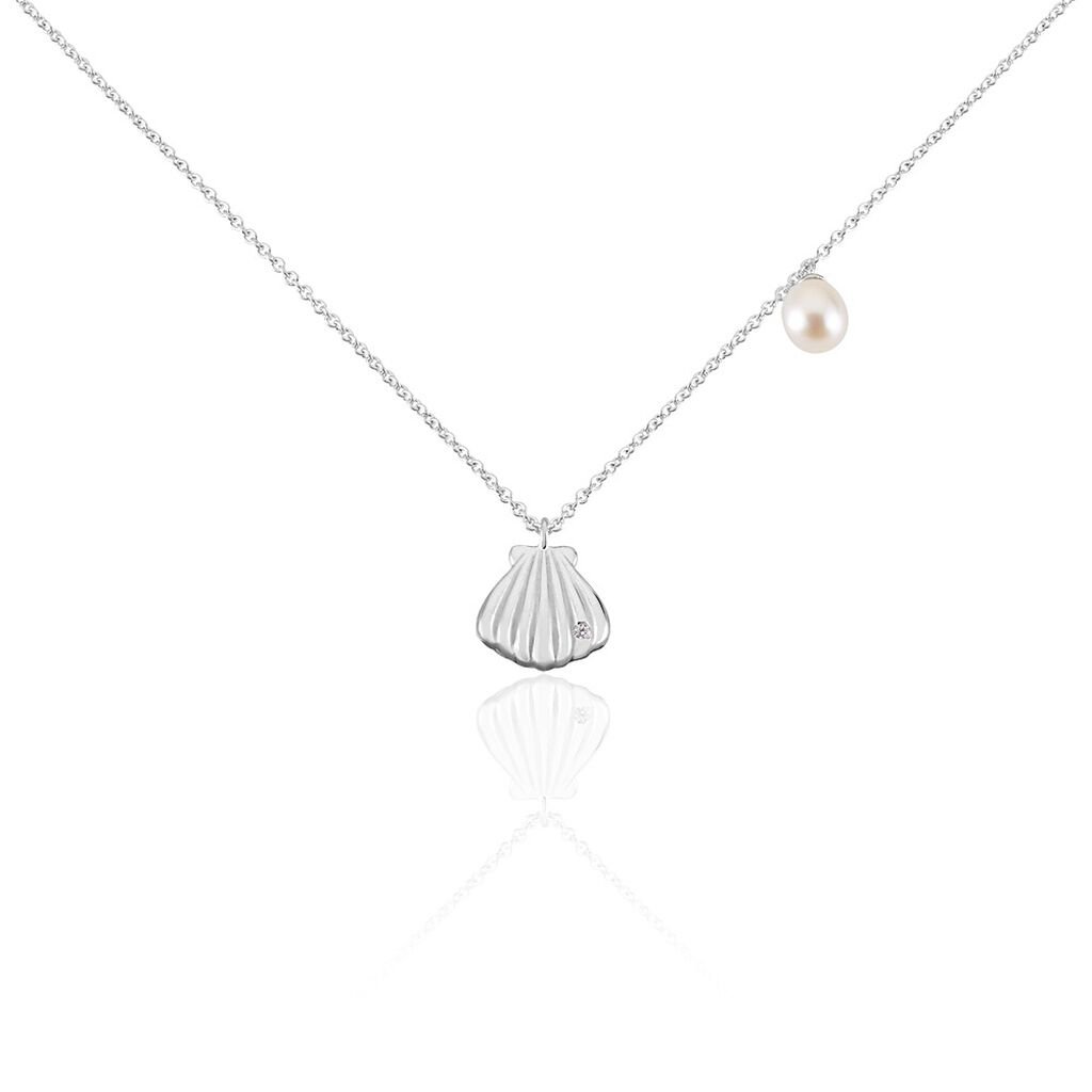 Collier Blandino Argent Blanc Perle De Culture
