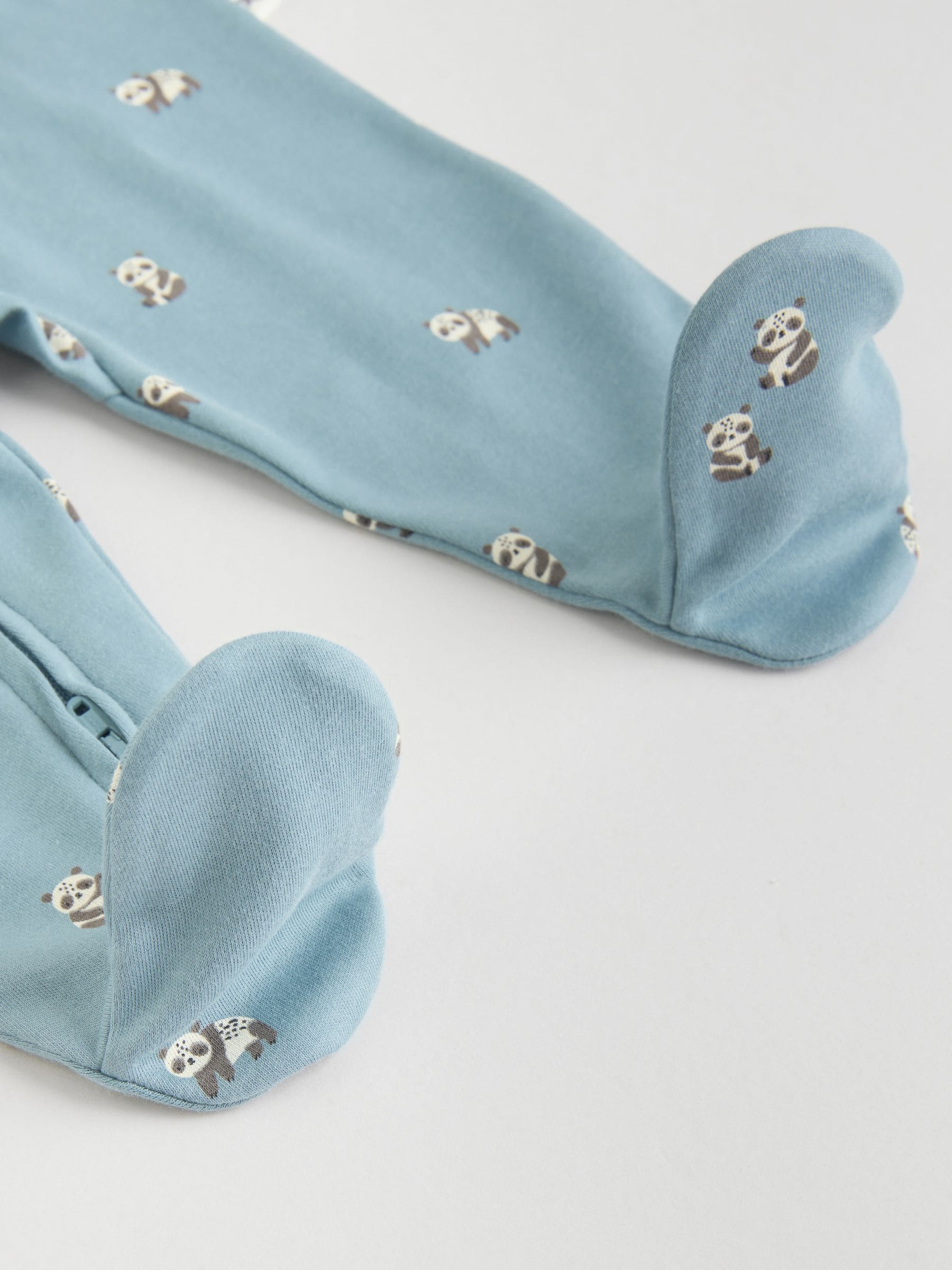 Mineraalblauw - 100% katoenen babyslaapzakjes met tweewegrits verpakking van 5 (0mnd -2jr)
