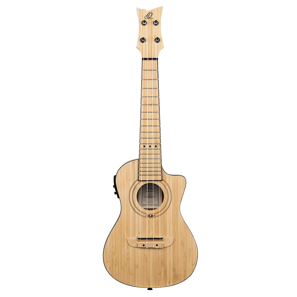 Ortega RUNAB-CC Bamboo Series Concert Size Ukulele Natural E/A concert ukelele met gigbag