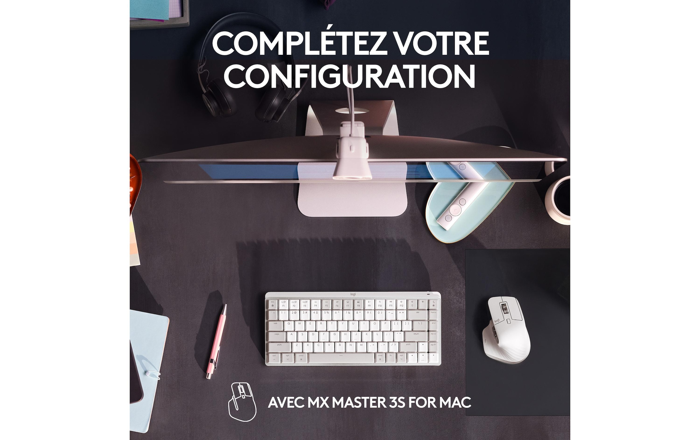 Logitech Wireless-Tastatur »MX Mechanical Mini for Mac pale grey« ()