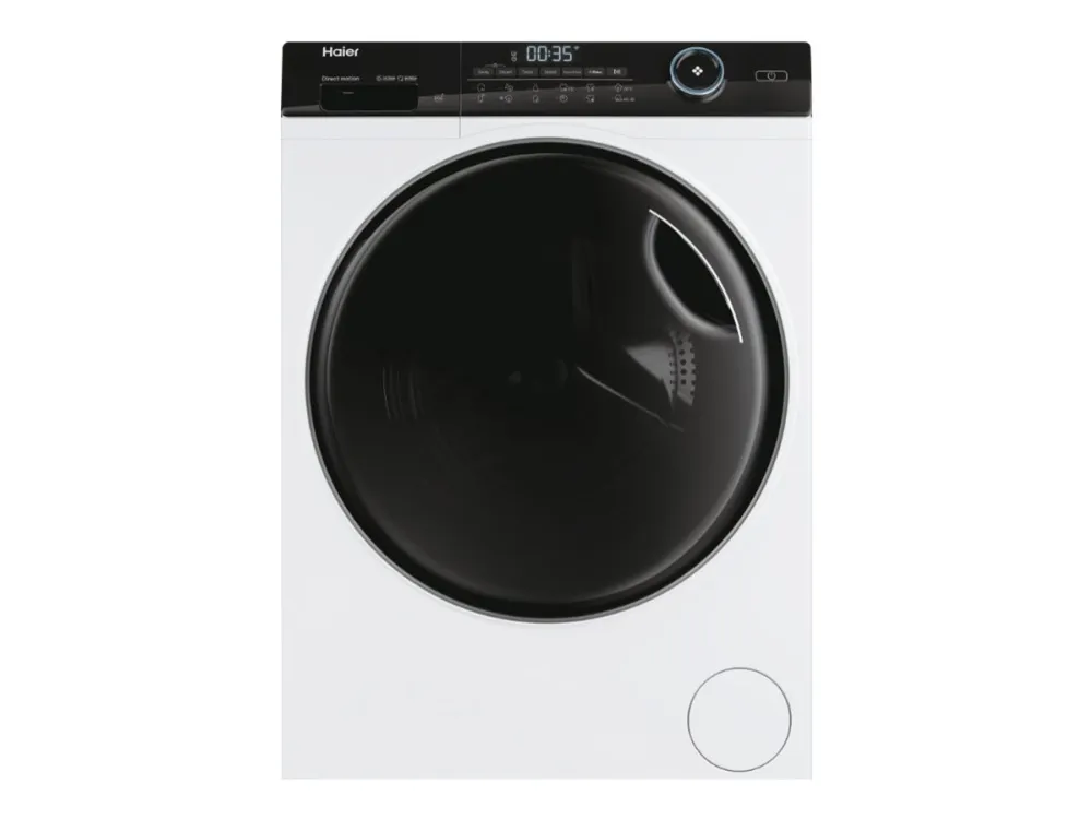 Haier I-Pro Series 5 HW80-B14959TU1 - Vaskemaskine - Wi-Fi - bredde: 60 cm - dybde: 44 cm - højde: 85 cm - frontbetjening - 8 kg - 1400 rpm - hvid med sort dør