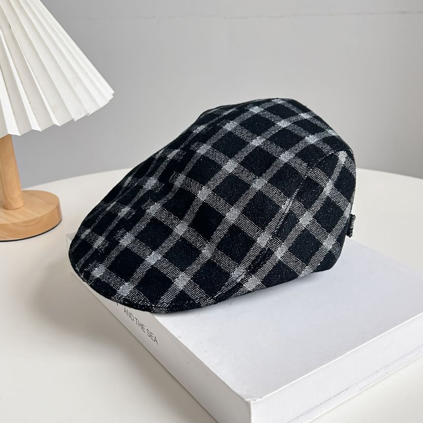 Dreamaway - Geruite denim krantenjongenspet