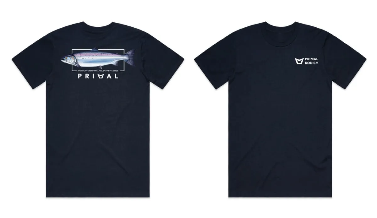 Primal Rod Co Artist Tee Salmon Navy