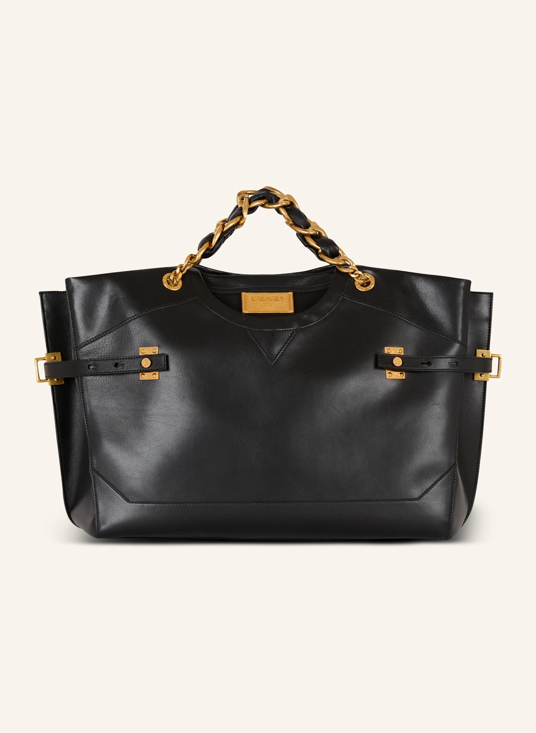 BALMAIN Shopper Crewneck aus Kalbsleder