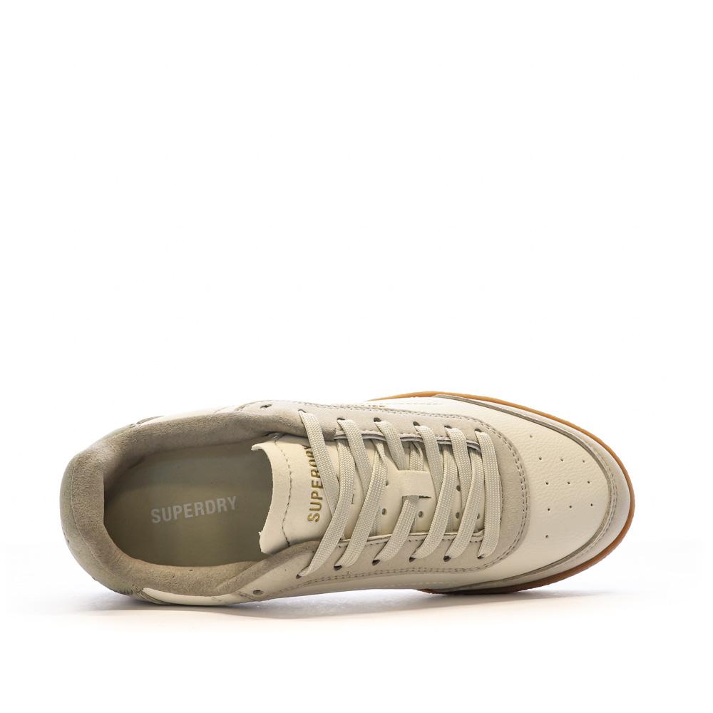 Superdry Baskets Blanche/Grise Femme Superdry Retro Sleek