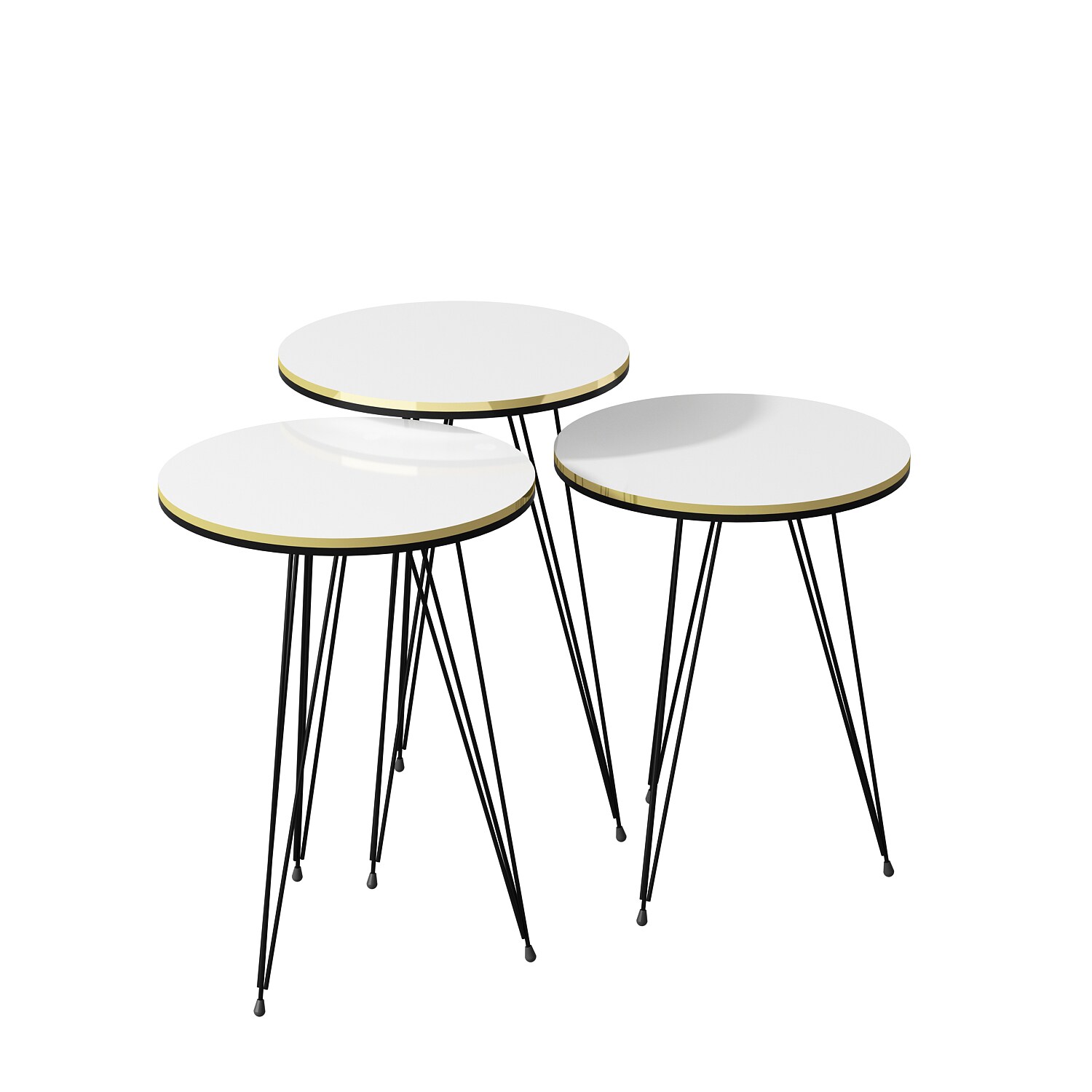 Beistelltisch 3er Set Weiß 21216283