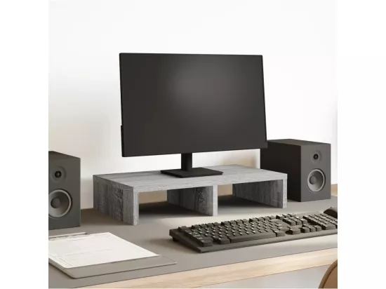 Support de moniteur sonoma gris 50x27x10 cm bois d'ingénierie