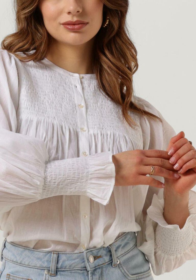 ANTIK BATIK witte antik batik blouse hita smocked