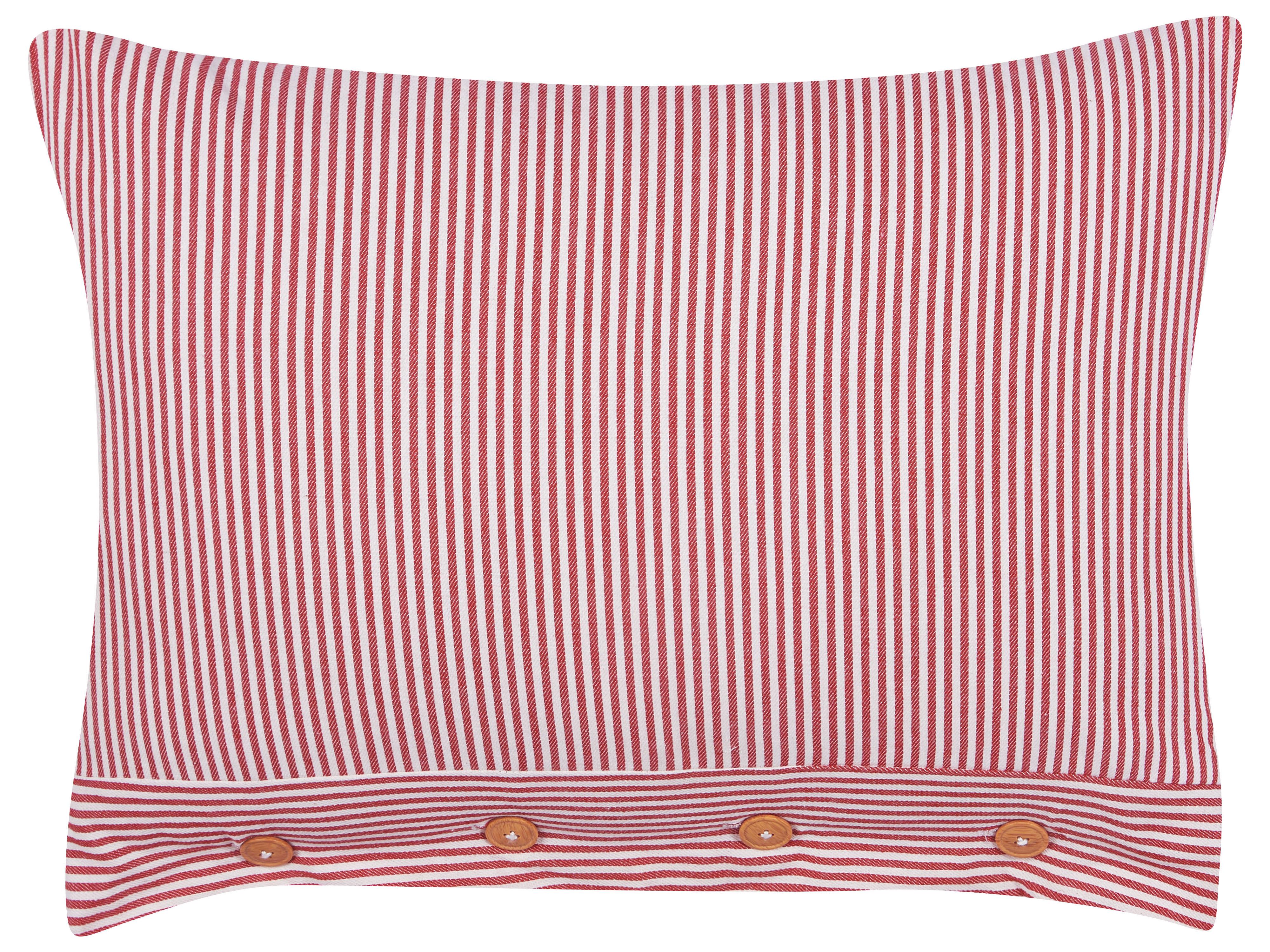 Sierkussen AALITA Katoen 40 x 60 cm Rood gestreept