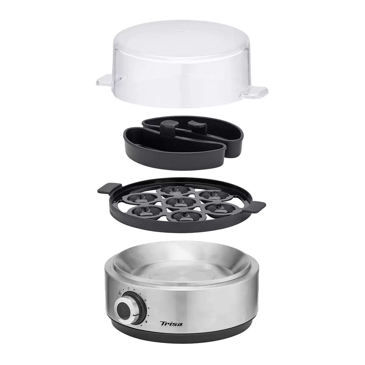 Eierkocher Vario Eggs schwarz,silber