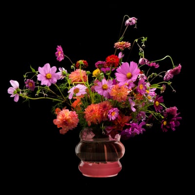 Vase Muse M, Rubinfarben