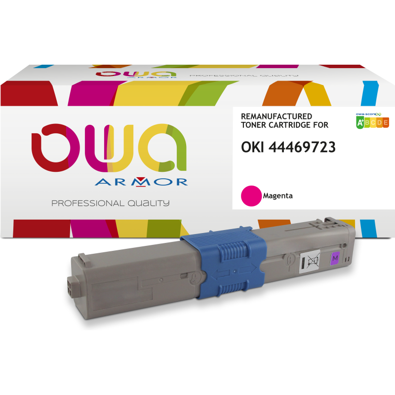 Toner remanufacturé OWA - haute capacité - pour OKI 44469724