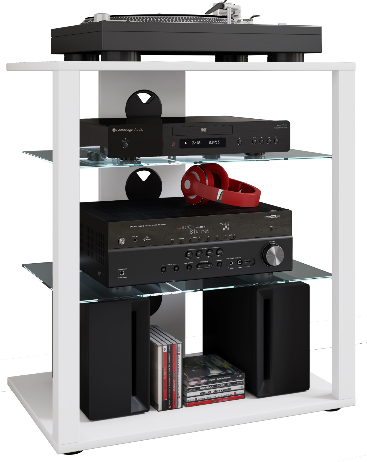 HiFi-Möbel FOLAS - weiß - 60 cm