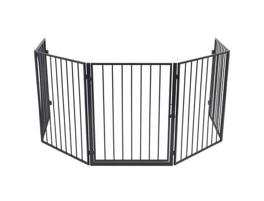 VIDAXL - Accessoires cheminée Clôture de cheminée pour animaux de compagnie noir acier