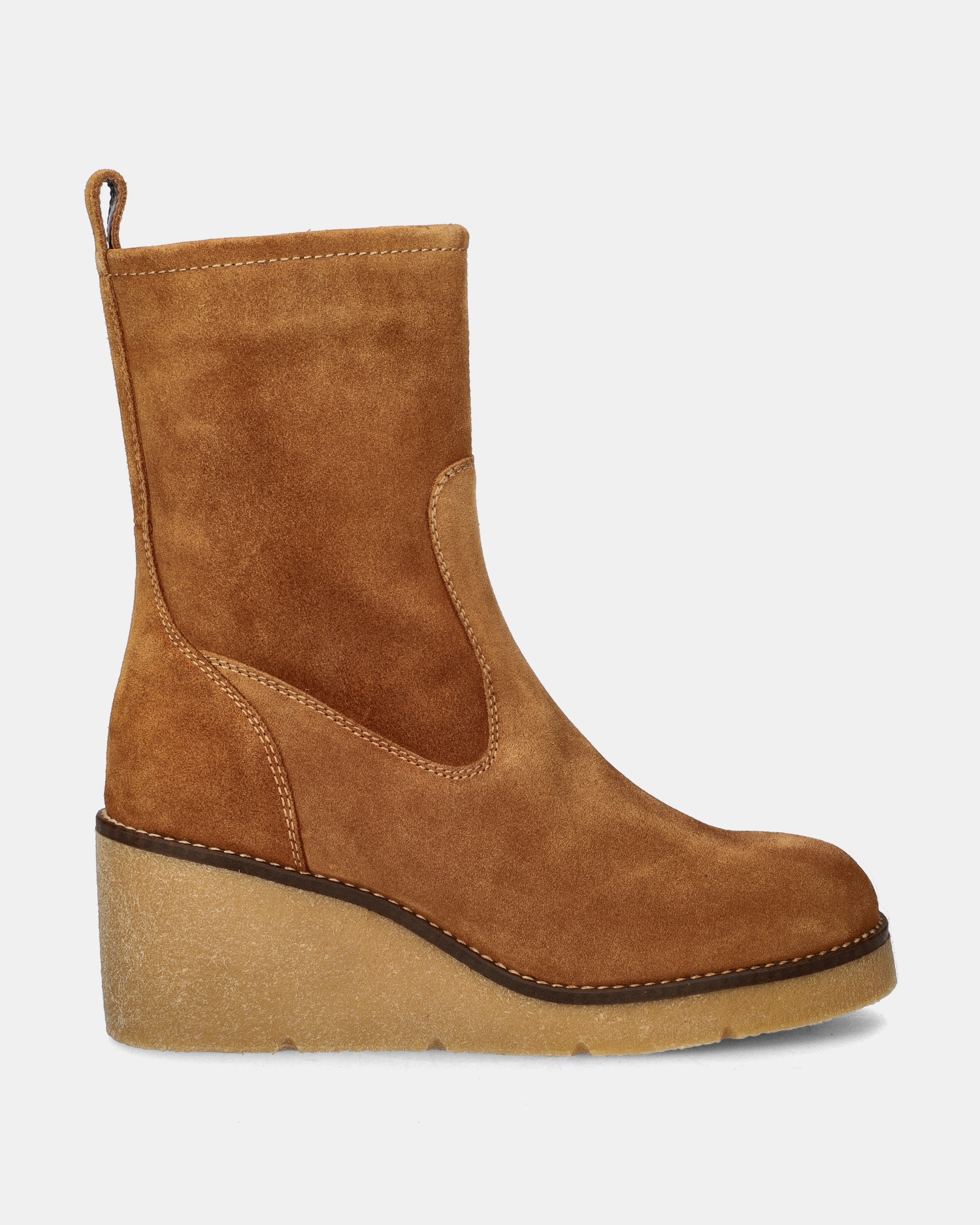 Unisa Miss Rits- & gesloten boots  - cognac