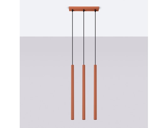 SOLLUX LIGHTING - Suspension Lampe suspendue pastelo 3 rouge ocre
