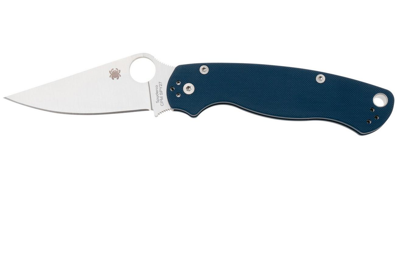 Spyderco Paramilitary 2 CPM SPY27 C81GPCBL2 Cobalt Blue G10 zakmes
