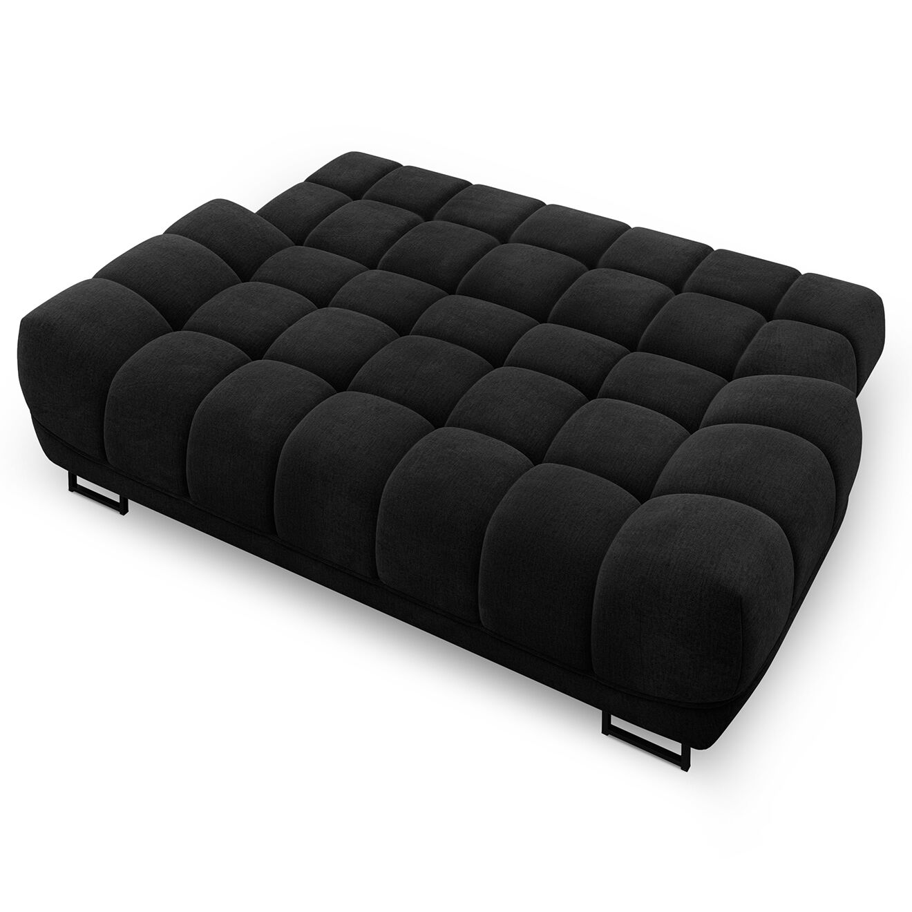Windsor & Co Canapé convertible avec coffre de rangement Cirrus noir - 215x112x90 cm