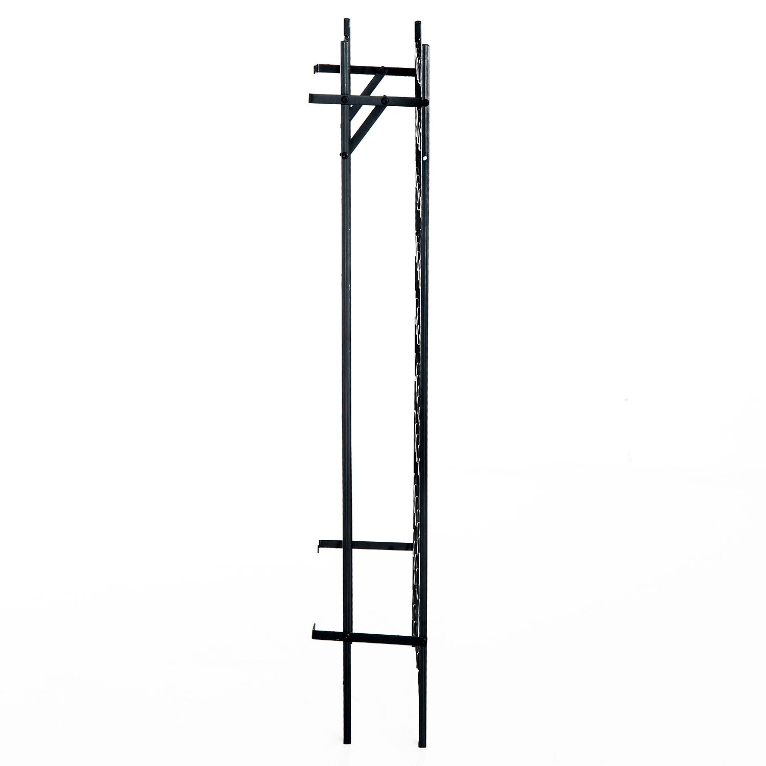 HOMCOM Weinregal mit 10 Fächerebenen schwarz 63 x 20,5 x 118 cm (LxBxH)
