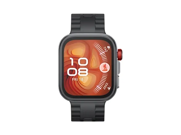 Huawei Watch Fit 4 Pro - Aluminiumslegering - smart ur med rem - fluoroelastomer - sort - håndledsstørrelse: 130-210 mm - display 1.82