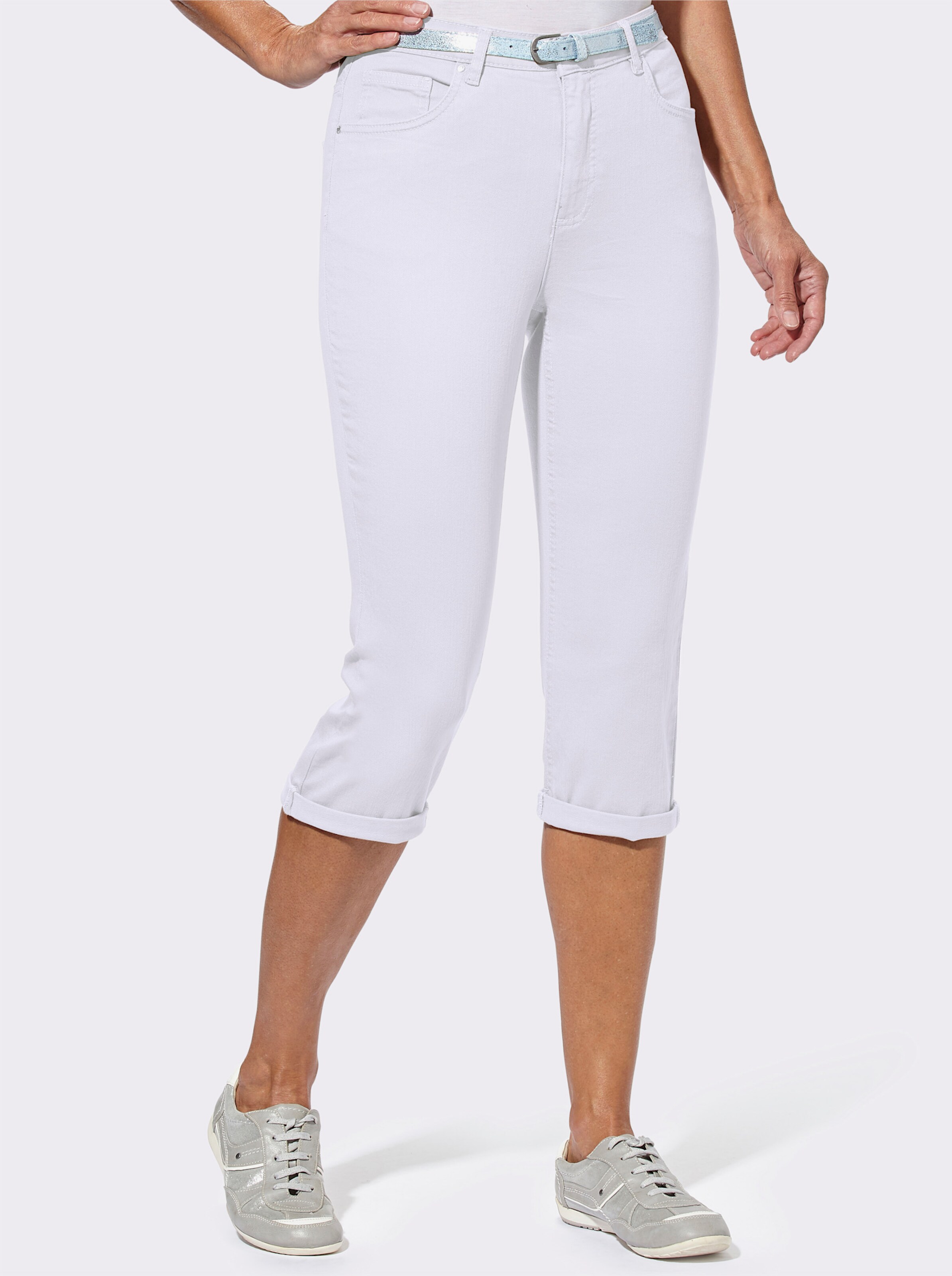 Caprihose inklusive Gürtel