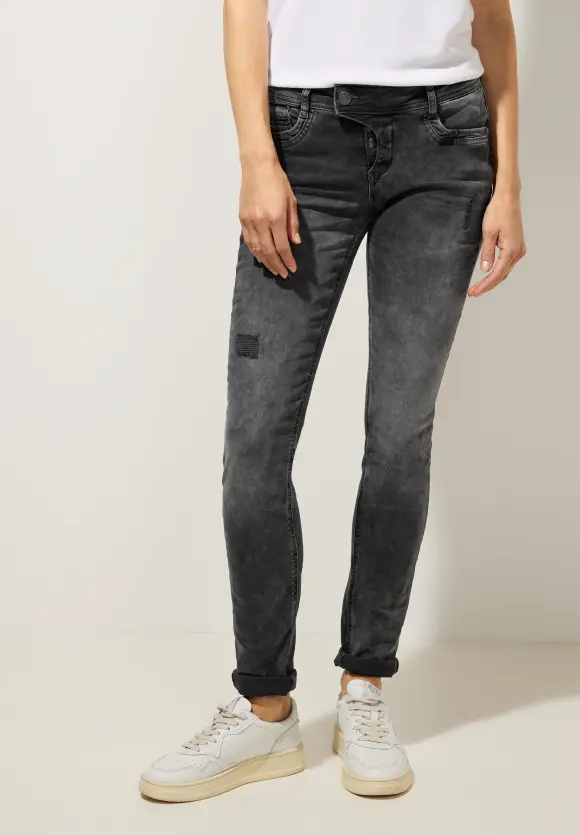 Casual Fit Destroyed Jeans - authentic black destroy