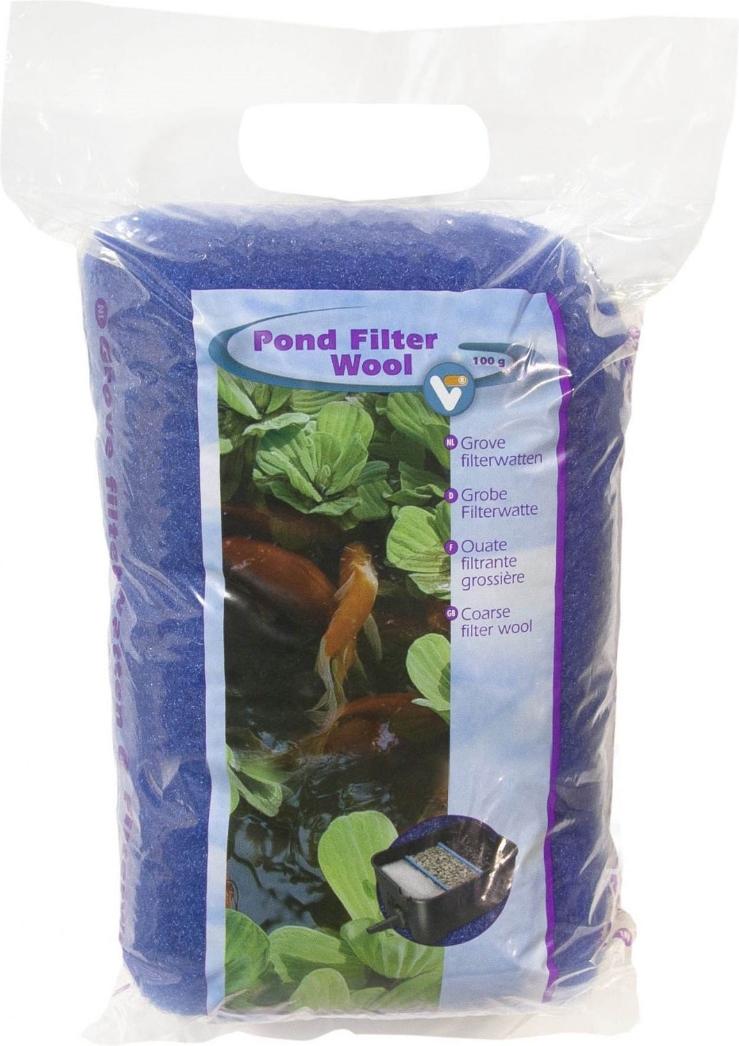 VT filterwatten blauw 100 g