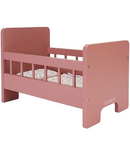 Little Dutch Dukkeseng m. Senget?j - Wooden Doll Bed