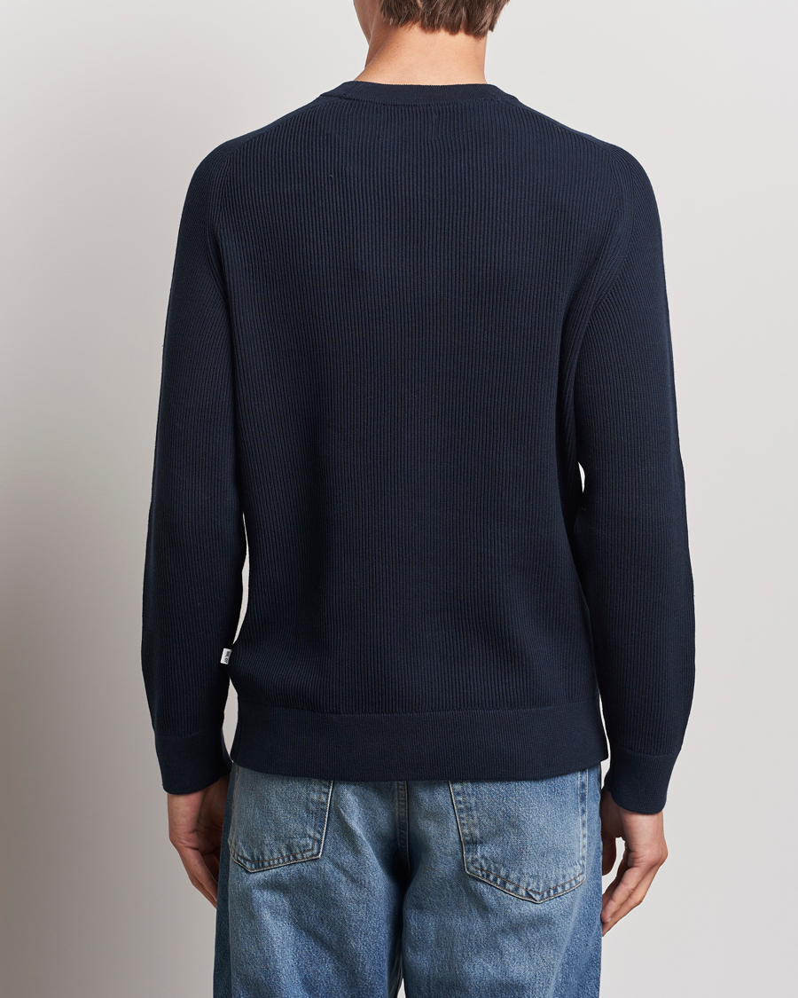 NN07 Kevin Cotton Knitted Sweater Navy Blue
