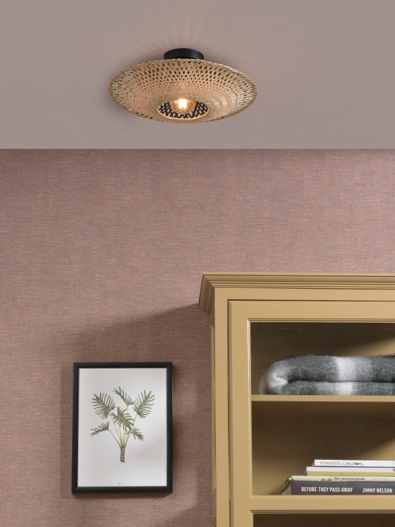 Good&Mojo Kalimantan plafondlamp small Ø44 naturel