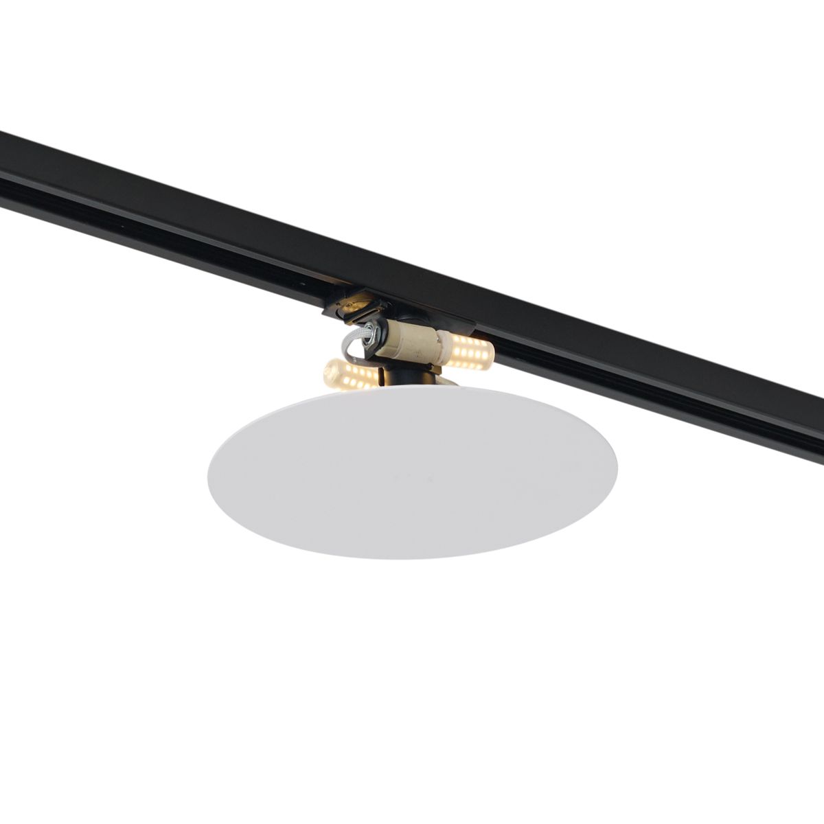 Moderne plafondlamp wit voor railsysteem 1-fase 2-lichts - Iconic Pulley