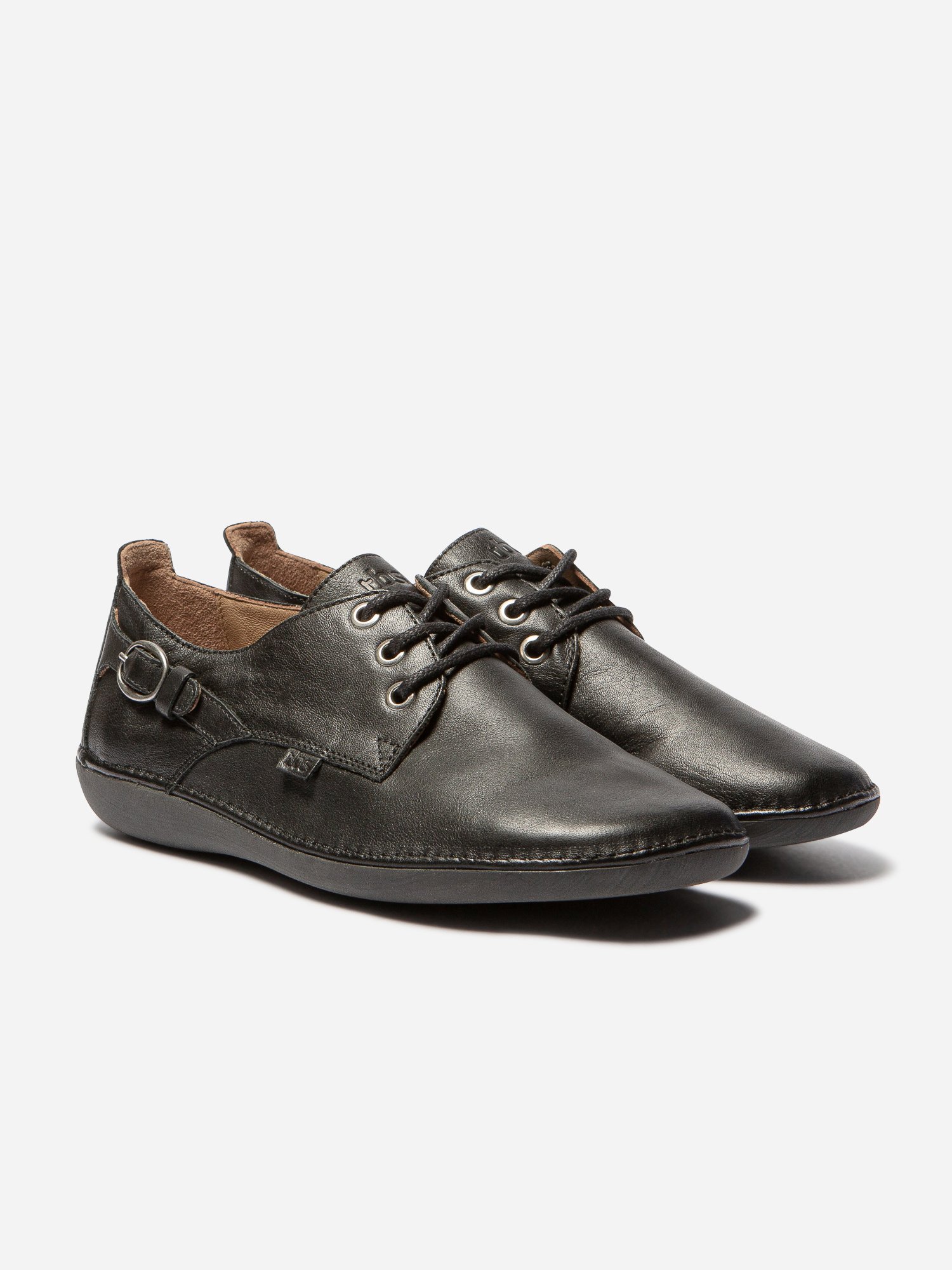 Derbies Femme Cuir Italien Noir