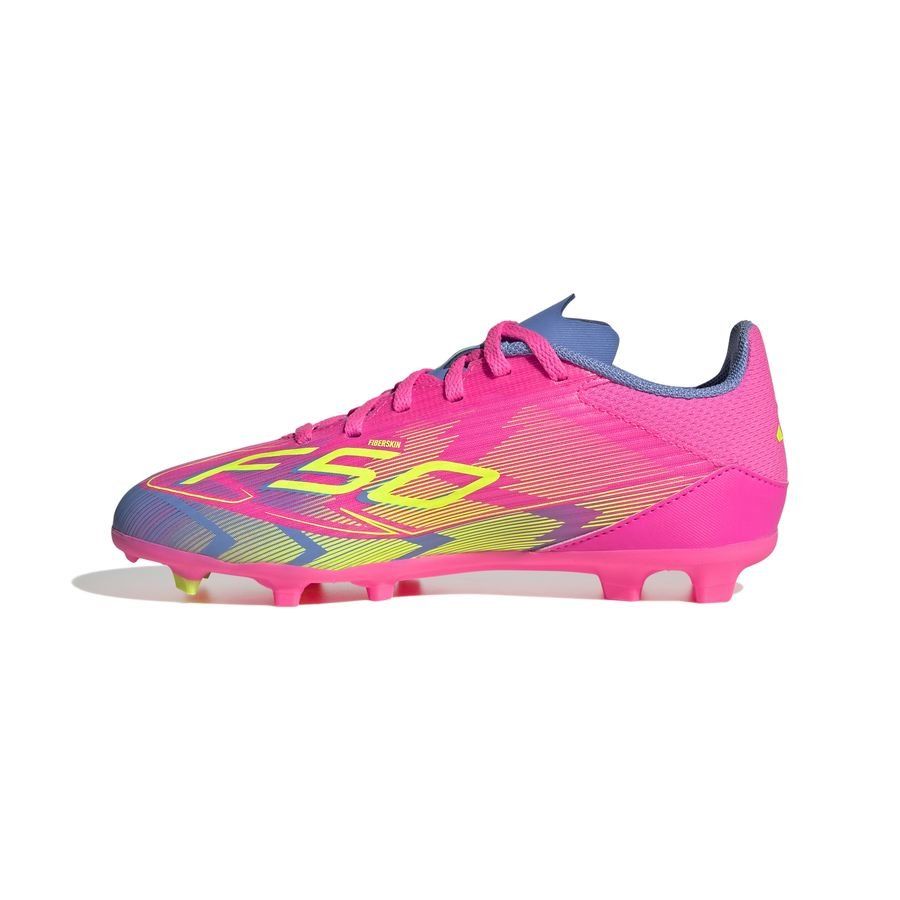 adidas F50 League FG/AG Mystic Victory - Lucid Pink/Lucid Lemon/Blue Fusion Enfant