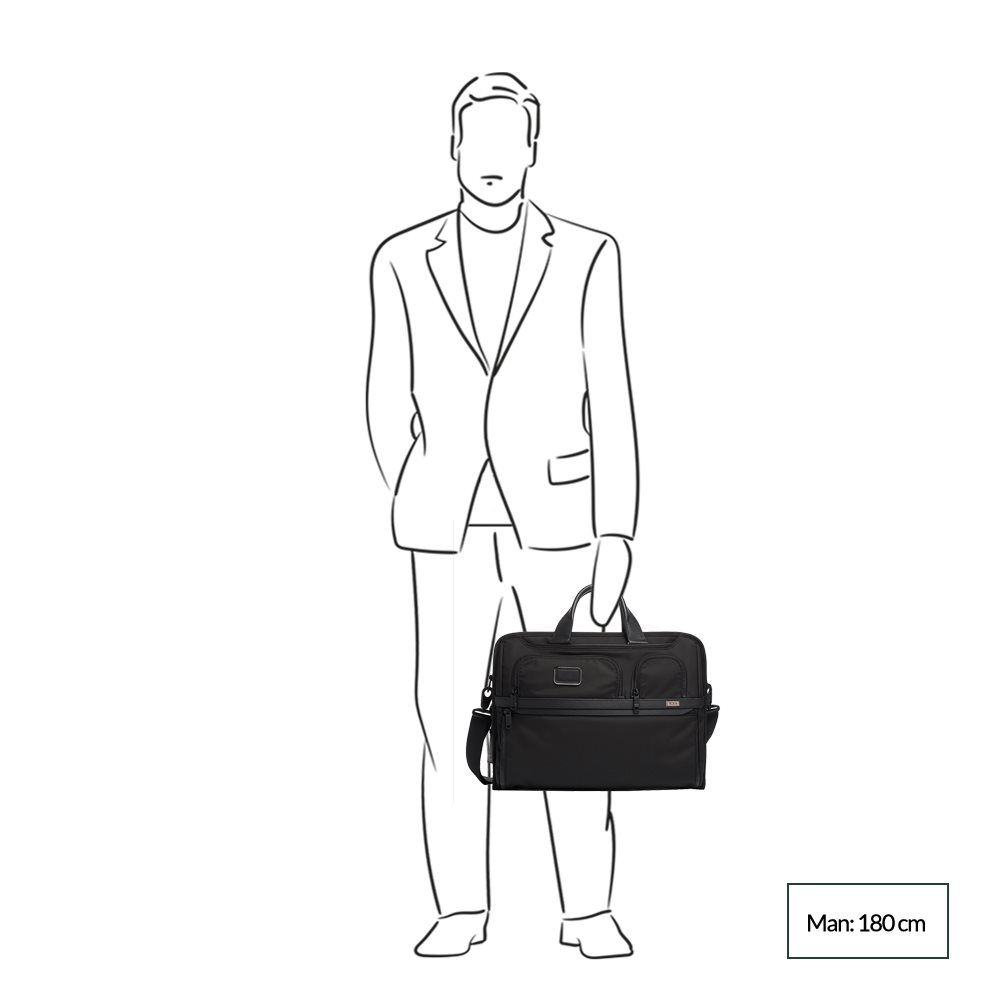 Tumi Alpha 3 Compact Large Laptop Briefcase black
