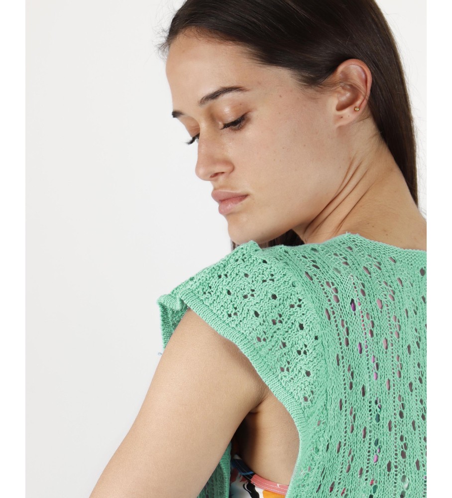 Vestido de crochê turquesa Admas