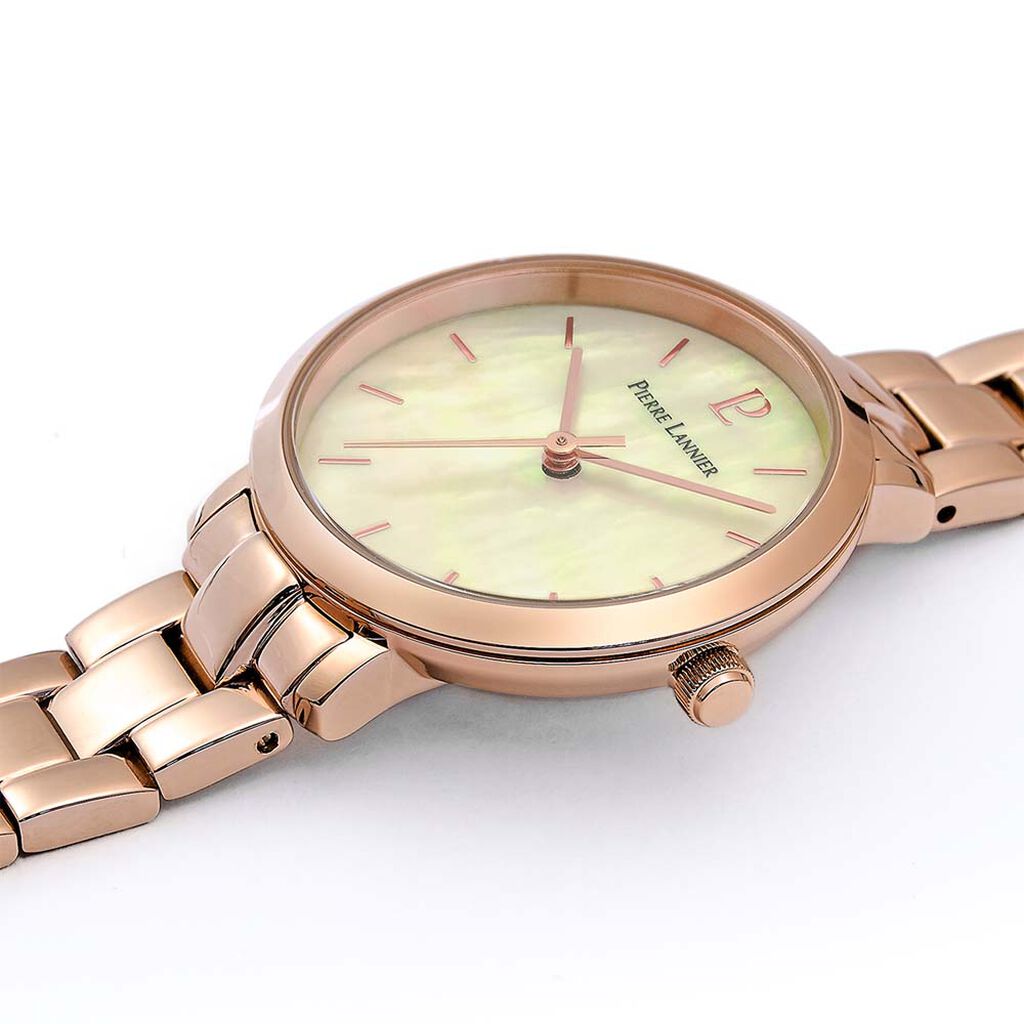 Montre Pierre Lannier Aura Acier Doré Rose