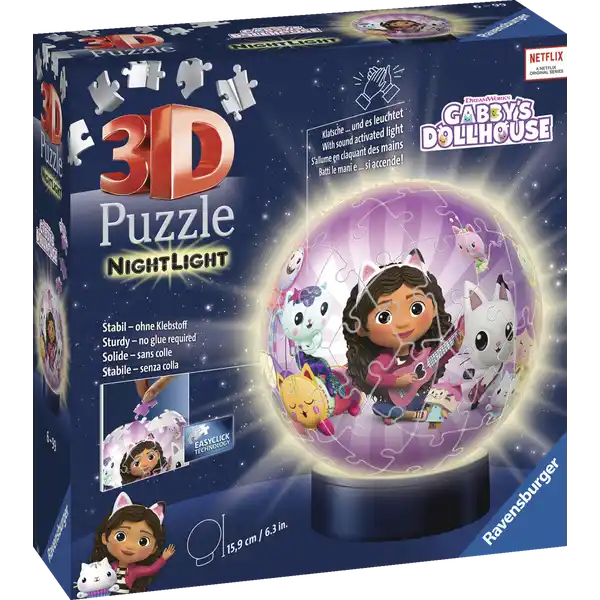 3D Puzzleball Nachtlicht Gabby´s Dollhouse